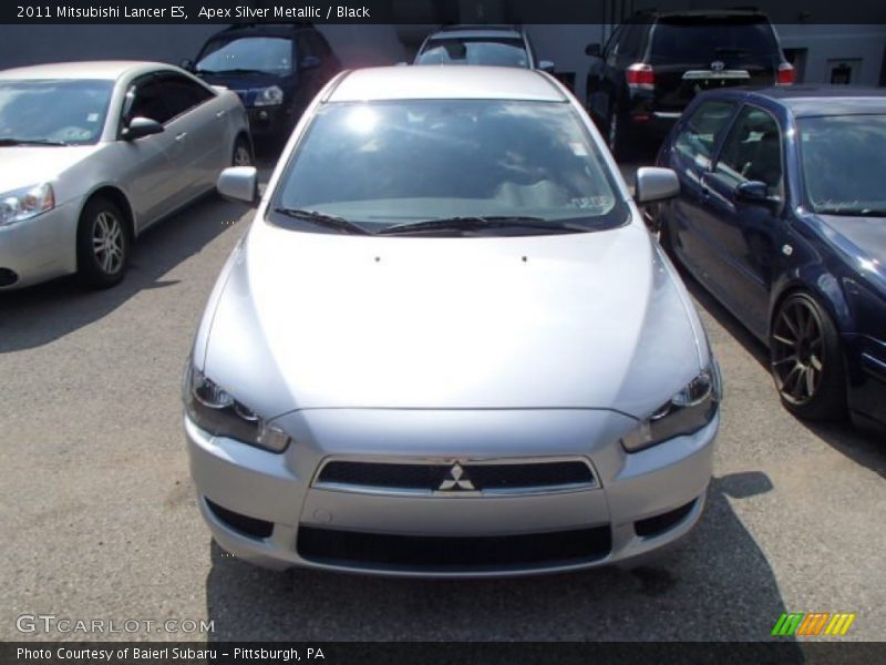 Apex Silver Metallic / Black 2011 Mitsubishi Lancer ES