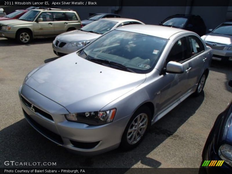 Apex Silver Metallic / Black 2011 Mitsubishi Lancer ES