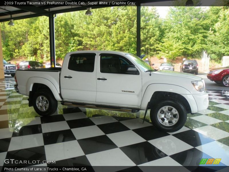 Super White / Graphite Gray 2009 Toyota Tacoma V6 PreRunner Double Cab