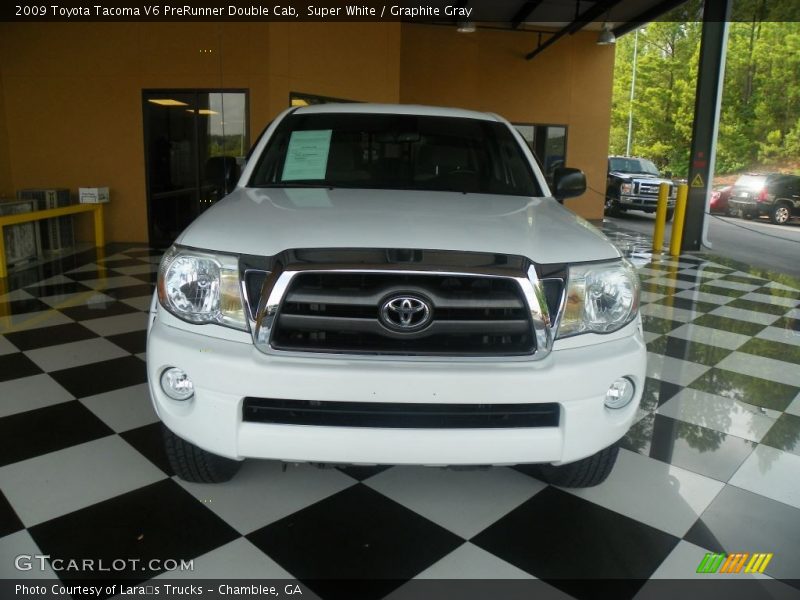Super White / Graphite Gray 2009 Toyota Tacoma V6 PreRunner Double Cab