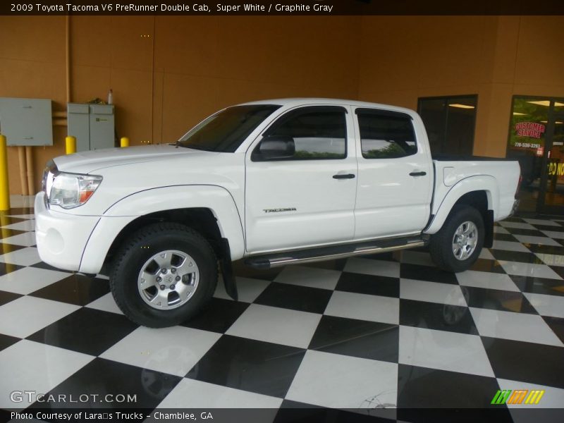 Super White / Graphite Gray 2009 Toyota Tacoma V6 PreRunner Double Cab