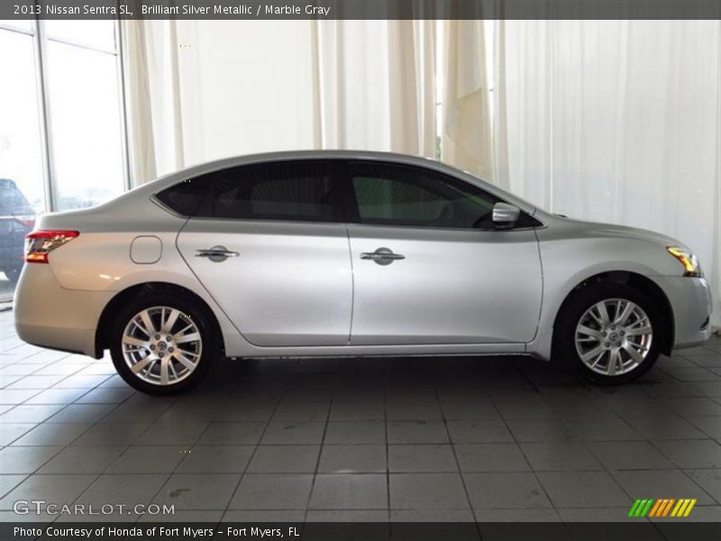 Brilliant Silver Metallic / Marble Gray 2013 Nissan Sentra SL