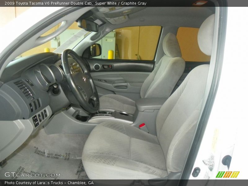 Super White / Graphite Gray 2009 Toyota Tacoma V6 PreRunner Double Cab