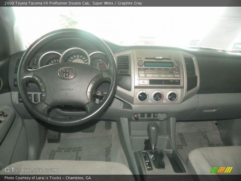 Super White / Graphite Gray 2009 Toyota Tacoma V6 PreRunner Double Cab