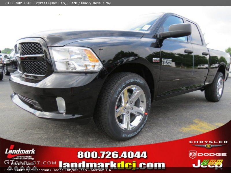 Black / Black/Diesel Gray 2013 Ram 1500 Express Quad Cab