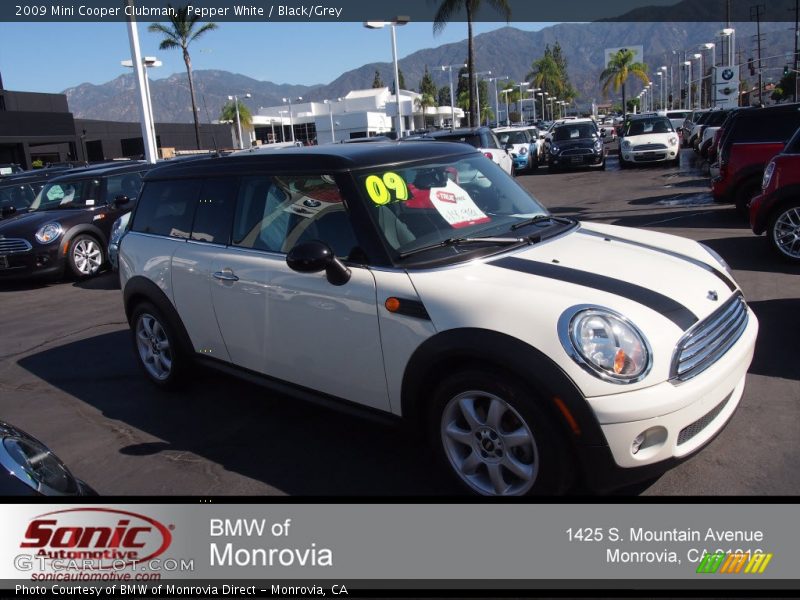 Pepper White / Black/Grey 2009 Mini Cooper Clubman