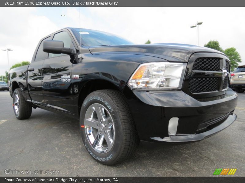 Black / Black/Diesel Gray 2013 Ram 1500 Express Quad Cab