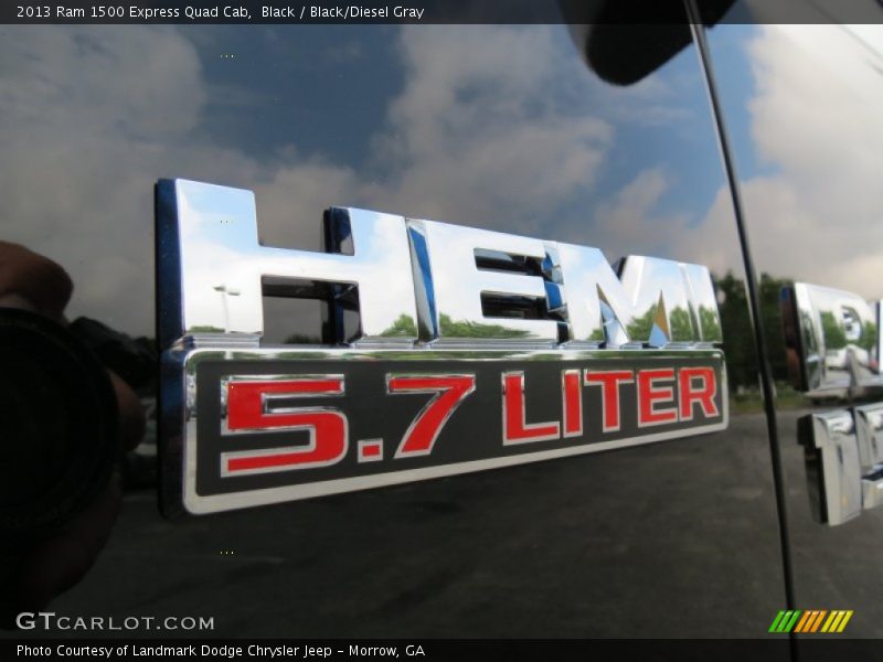 Black / Black/Diesel Gray 2013 Ram 1500 Express Quad Cab