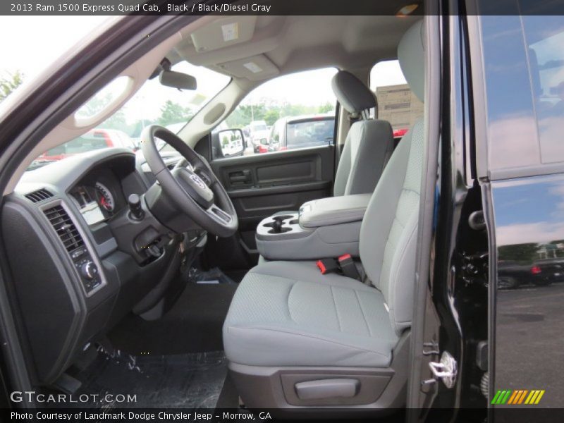 Black / Black/Diesel Gray 2013 Ram 1500 Express Quad Cab