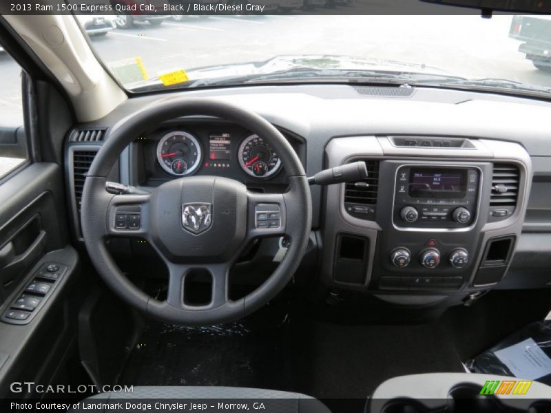 Black / Black/Diesel Gray 2013 Ram 1500 Express Quad Cab