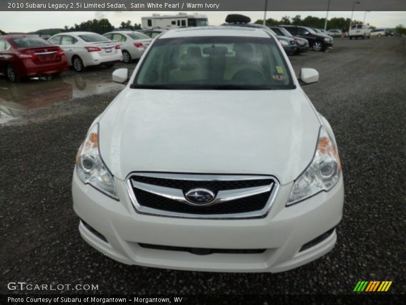 Satin White Pearl / Warm Ivory 2010 Subaru Legacy 2.5i Limited Sedan