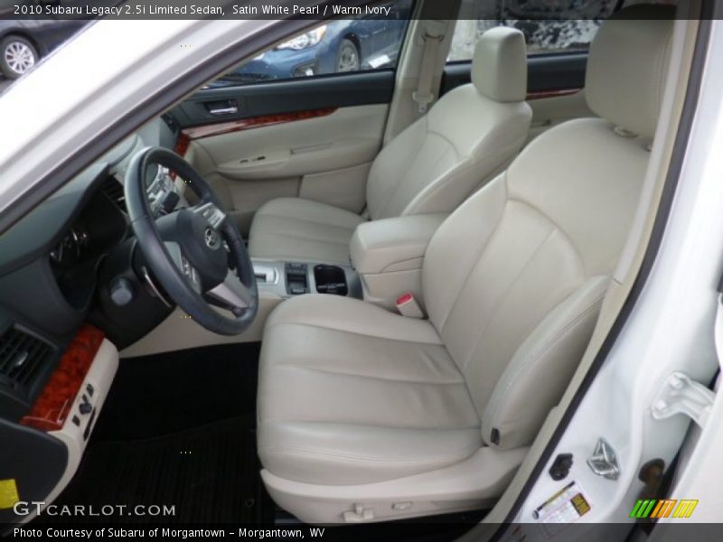 Satin White Pearl / Warm Ivory 2010 Subaru Legacy 2.5i Limited Sedan