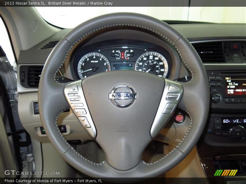 Brilliant Silver Metallic / Marble Gray 2013 Nissan Sentra SL