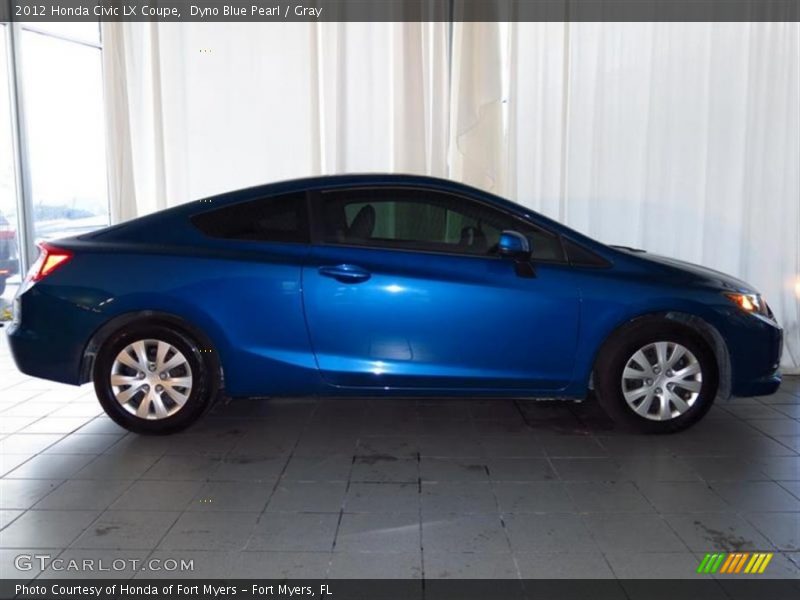 Dyno Blue Pearl / Gray 2012 Honda Civic LX Coupe