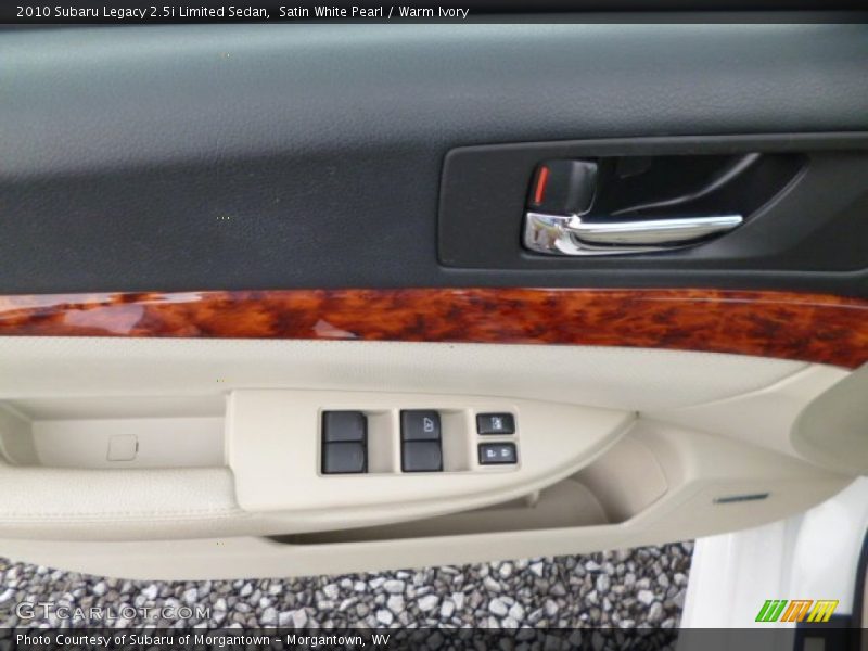 Satin White Pearl / Warm Ivory 2010 Subaru Legacy 2.5i Limited Sedan