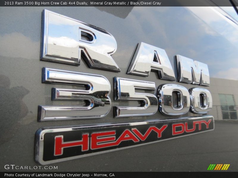 Mineral Gray Metallic / Black/Diesel Gray 2013 Ram 3500 Big Horn Crew Cab 4x4 Dually