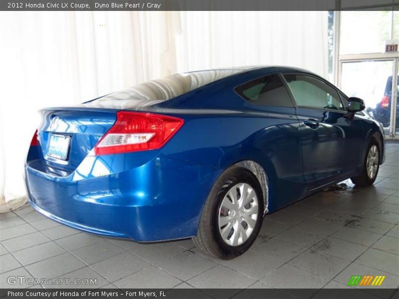 Dyno Blue Pearl / Gray 2012 Honda Civic LX Coupe