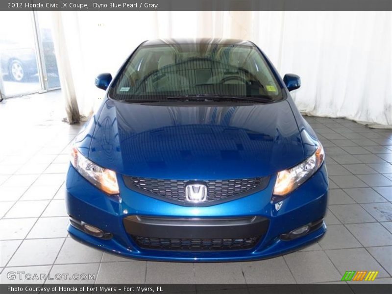 Dyno Blue Pearl / Gray 2012 Honda Civic LX Coupe