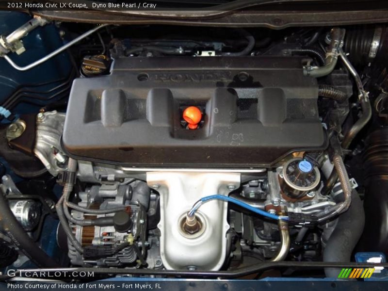 Dyno Blue Pearl / Gray 2012 Honda Civic LX Coupe