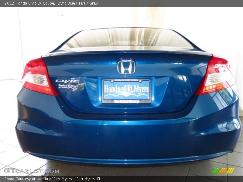 Dyno Blue Pearl / Gray 2012 Honda Civic LX Coupe