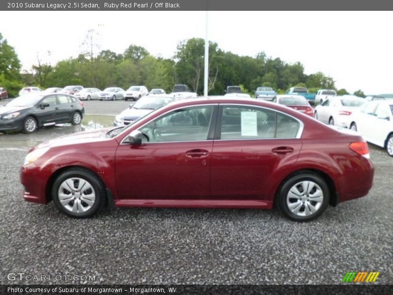 Ruby Red Pearl / Off Black 2010 Subaru Legacy 2.5i Sedan
