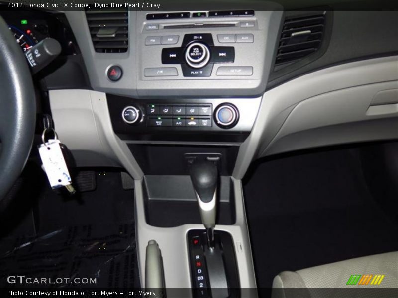 Dyno Blue Pearl / Gray 2012 Honda Civic LX Coupe