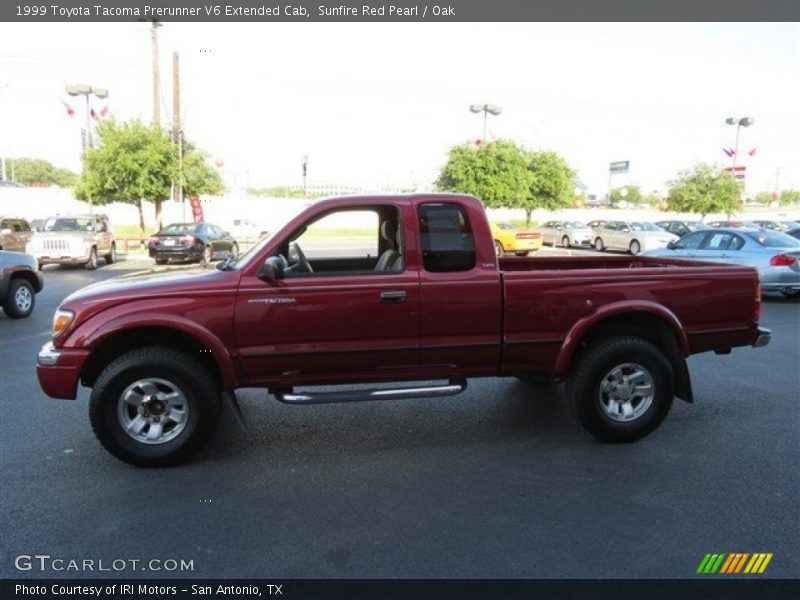 Sunfire Red Pearl / Oak 1999 Toyota Tacoma Prerunner V6 Extended Cab
