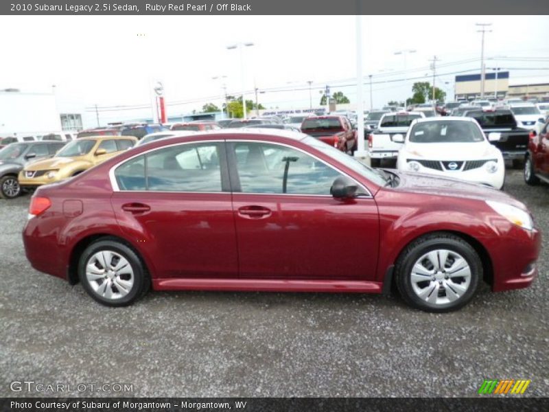 Ruby Red Pearl / Off Black 2010 Subaru Legacy 2.5i Sedan