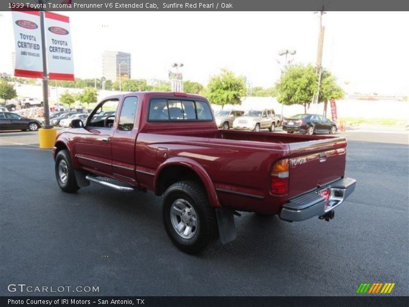 Sunfire Red Pearl / Oak 1999 Toyota Tacoma Prerunner V6 Extended Cab