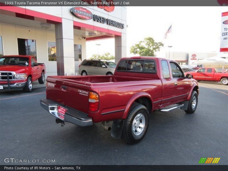 Sunfire Red Pearl / Oak 1999 Toyota Tacoma Prerunner V6 Extended Cab