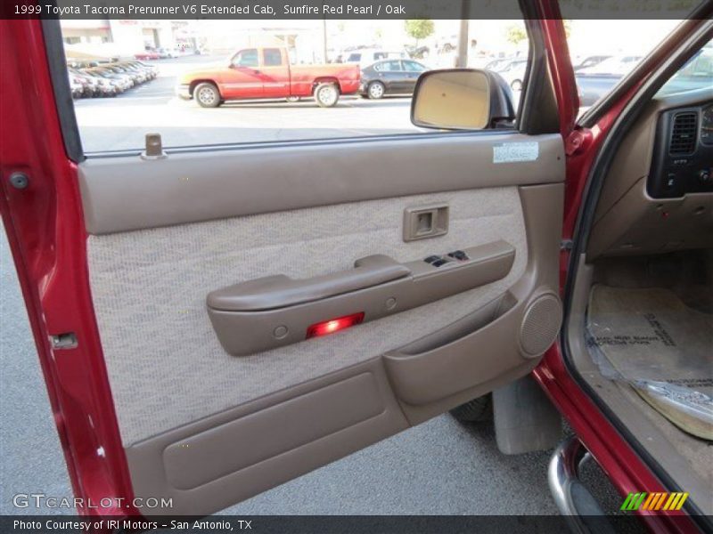Sunfire Red Pearl / Oak 1999 Toyota Tacoma Prerunner V6 Extended Cab