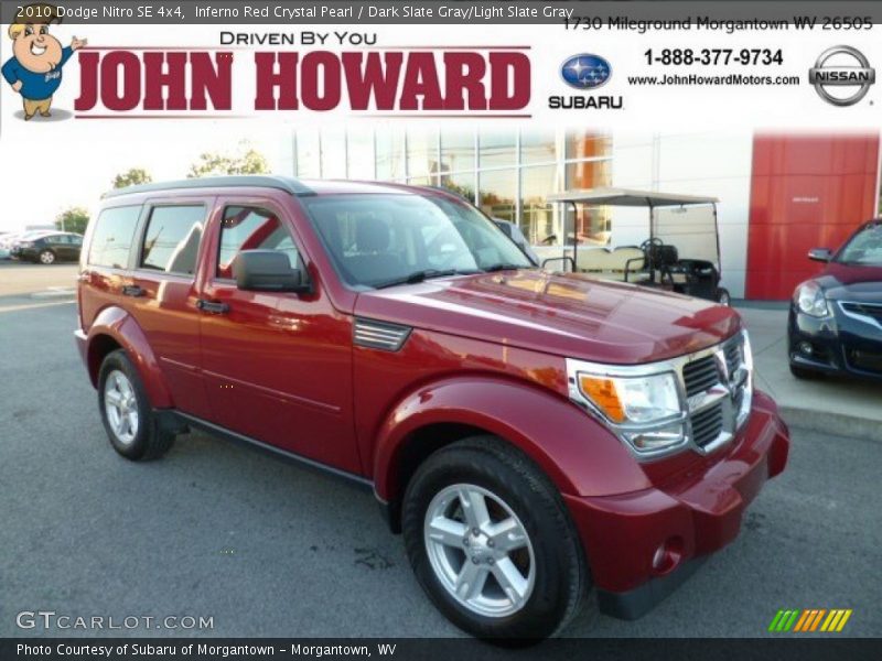Inferno Red Crystal Pearl / Dark Slate Gray/Light Slate Gray 2010 Dodge Nitro SE 4x4