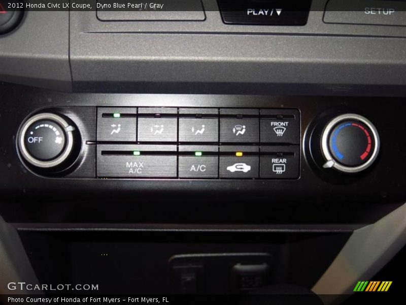 Dyno Blue Pearl / Gray 2012 Honda Civic LX Coupe