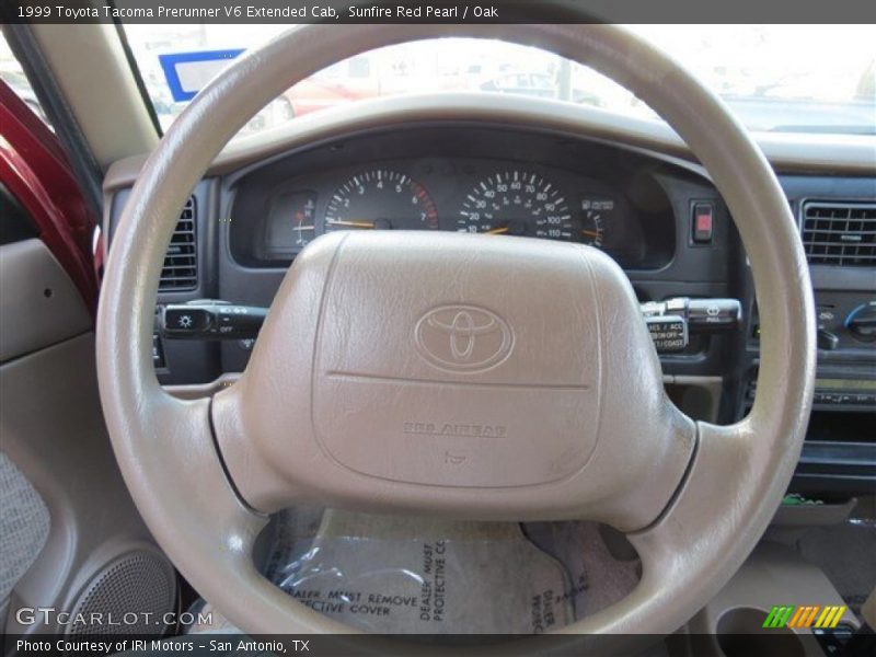 Sunfire Red Pearl / Oak 1999 Toyota Tacoma Prerunner V6 Extended Cab