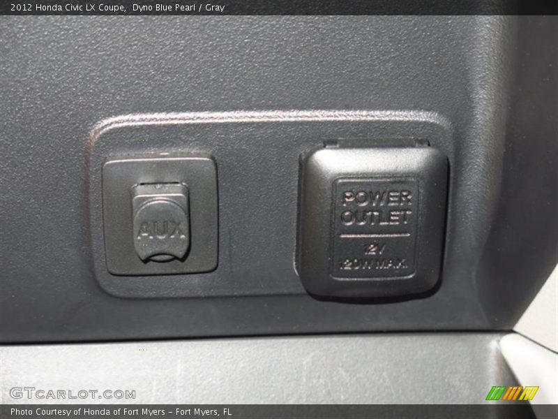 Dyno Blue Pearl / Gray 2012 Honda Civic LX Coupe