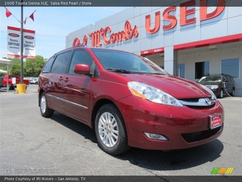 Salsa Red Pearl / Stone 2008 Toyota Sienna XLE