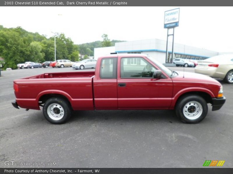Dark Cherry Red Metallic / Graphite 2003 Chevrolet S10 Extended Cab