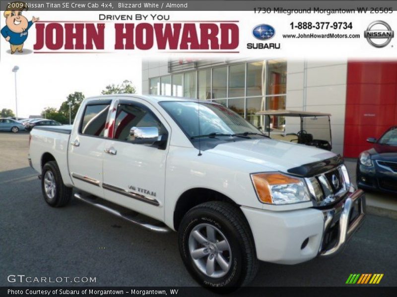 Blizzard White / Almond 2009 Nissan Titan SE Crew Cab 4x4