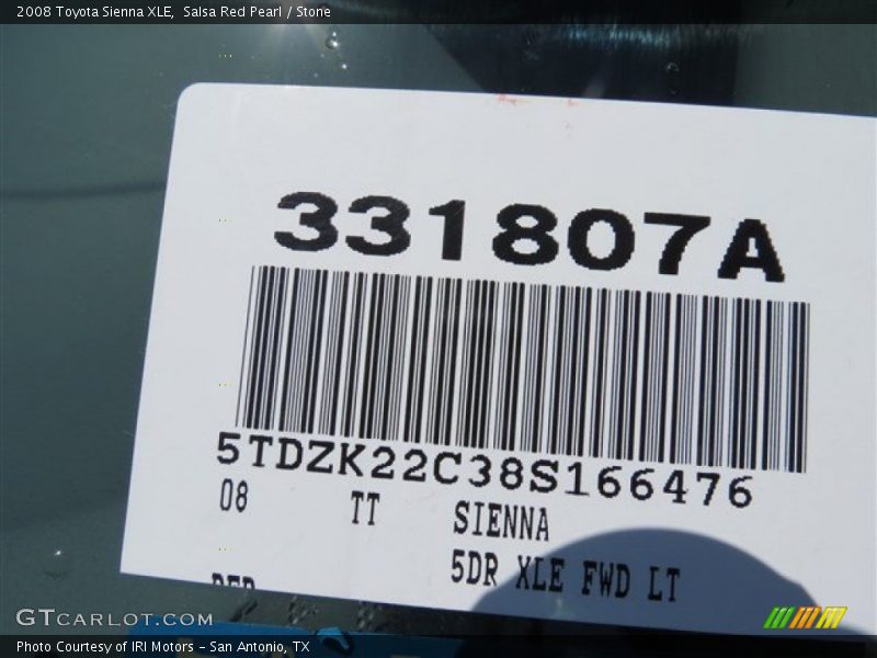 Salsa Red Pearl / Stone 2008 Toyota Sienna XLE