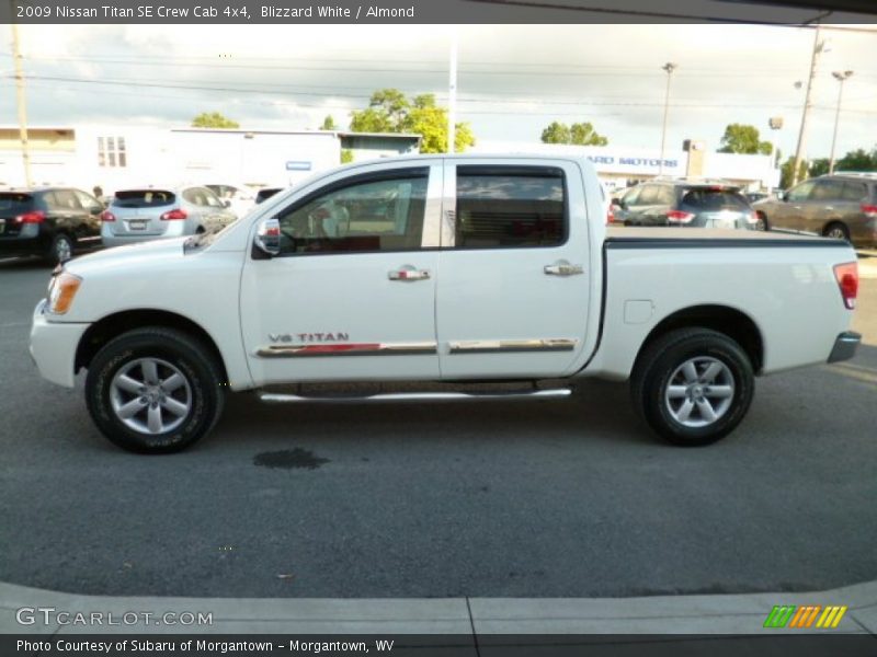 Blizzard White / Almond 2009 Nissan Titan SE Crew Cab 4x4