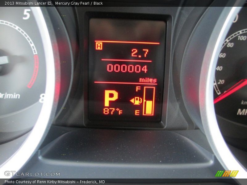Mercury Gray Pearl / Black 2013 Mitsubishi Lancer ES