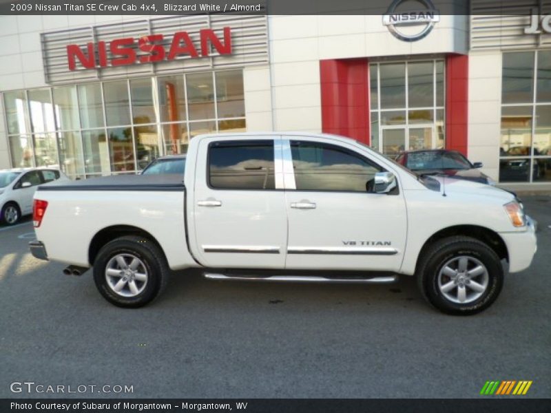 Blizzard White / Almond 2009 Nissan Titan SE Crew Cab 4x4