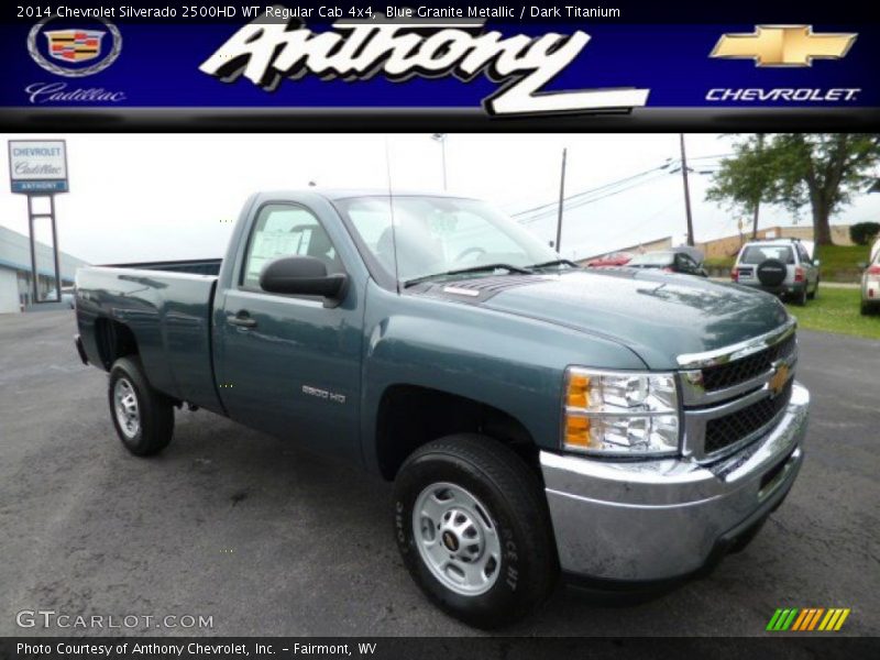 Blue Granite Metallic / Dark Titanium 2014 Chevrolet Silverado 2500HD WT Regular Cab 4x4