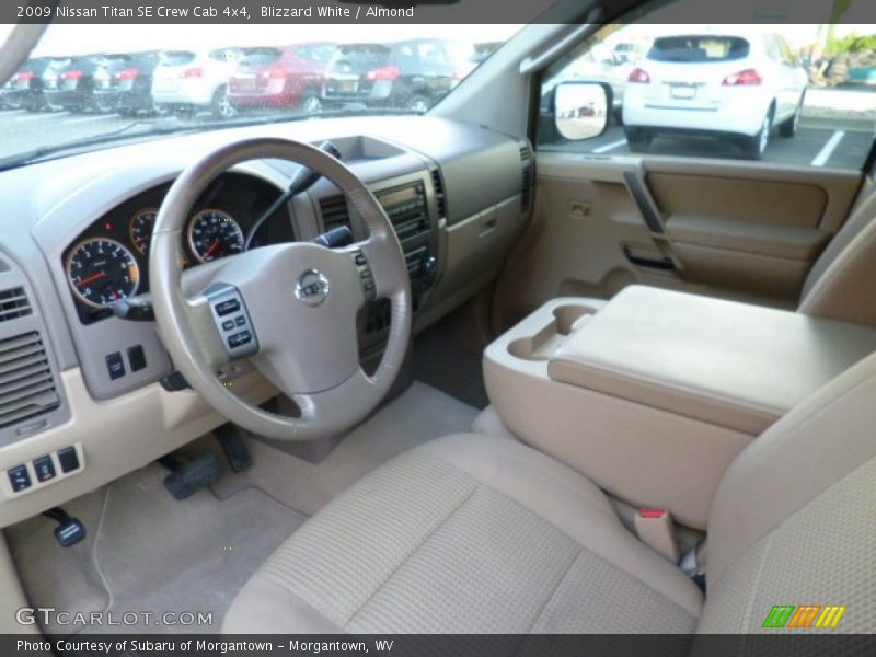 Blizzard White / Almond 2009 Nissan Titan SE Crew Cab 4x4
