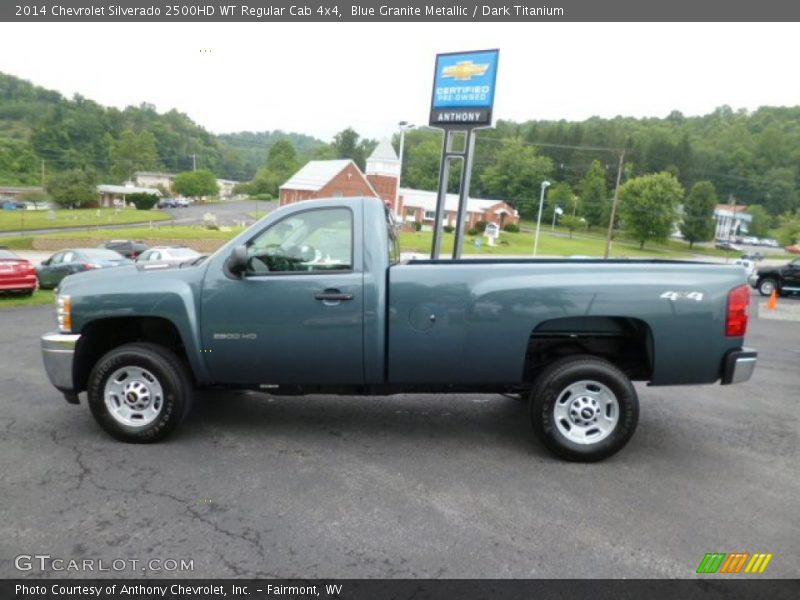 Blue Granite Metallic / Dark Titanium 2014 Chevrolet Silverado 2500HD WT Regular Cab 4x4