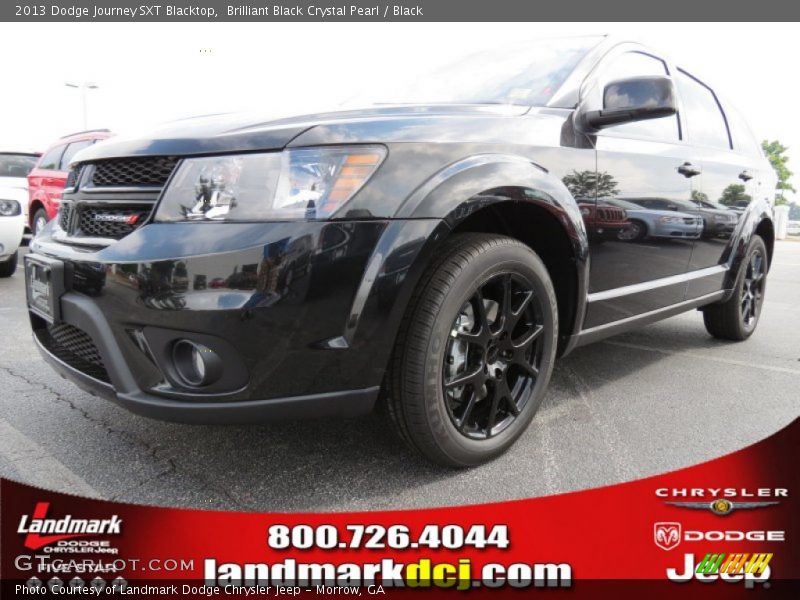 Brilliant Black Crystal Pearl / Black 2013 Dodge Journey SXT Blacktop