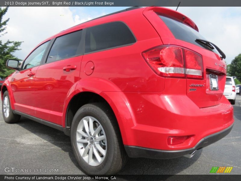 Bright Red / Black/Light Frost Beige 2013 Dodge Journey SXT