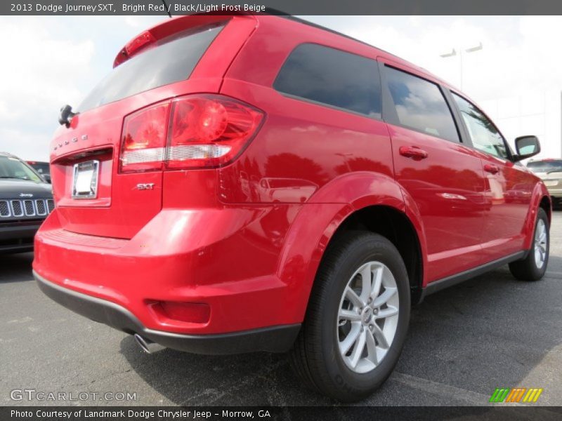Bright Red / Black/Light Frost Beige 2013 Dodge Journey SXT