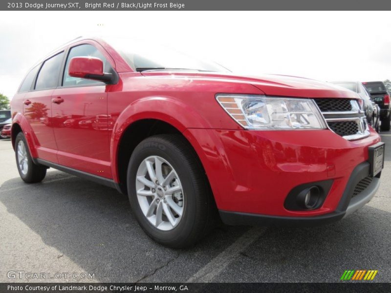 Bright Red / Black/Light Frost Beige 2013 Dodge Journey SXT