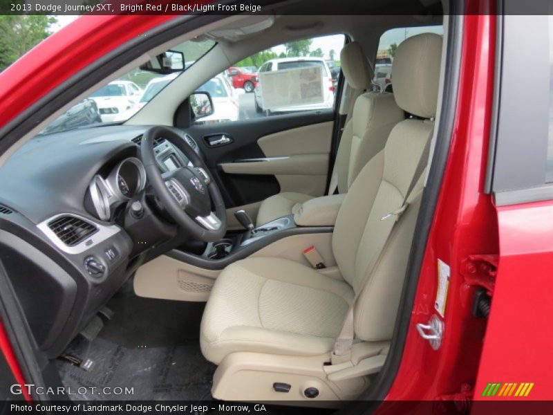 Bright Red / Black/Light Frost Beige 2013 Dodge Journey SXT